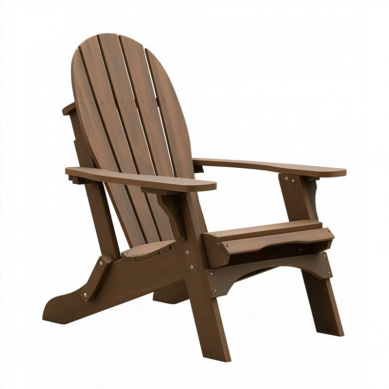 Sedia Adirondack da esterno 95 x 80 x 98 cm in legno marrone con schienale inclinato