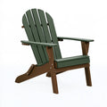 Sedia Adirondack da giardino 79 x 83 x 97 cm in legno verde/marrone con schienale inclinato