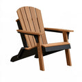 Sedia Adirondack 79 x 85 x 98 cm in legno marrone e nero per esterno con schienale inclinato