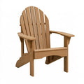 Poltrona da giardino 83 x 76 x 98 cm in plastica marrone effetto legno stile Adirondack