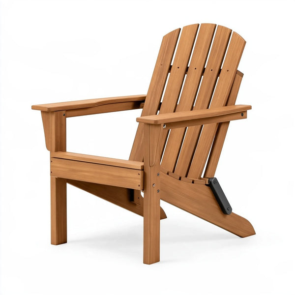 Sedia Adirondack 83 x 79 x 98 cm in legno marrone pieghevole da esterno