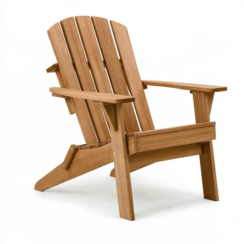 Sedia Adirondack da giardino 98 x 78 x 92 cm in legno marrone con schienale reclinato