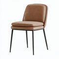 Sedia da pranzo 50 x 55 x 82 cm in similpelle marrone - stile moderno
