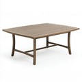 Tavolo da giardino 180 x 90 cm in alluminio marrone effetto legno - rettangolare a doghe