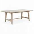 Tavolo da pranzo 180 x 90 cm in legno beige - stile classico