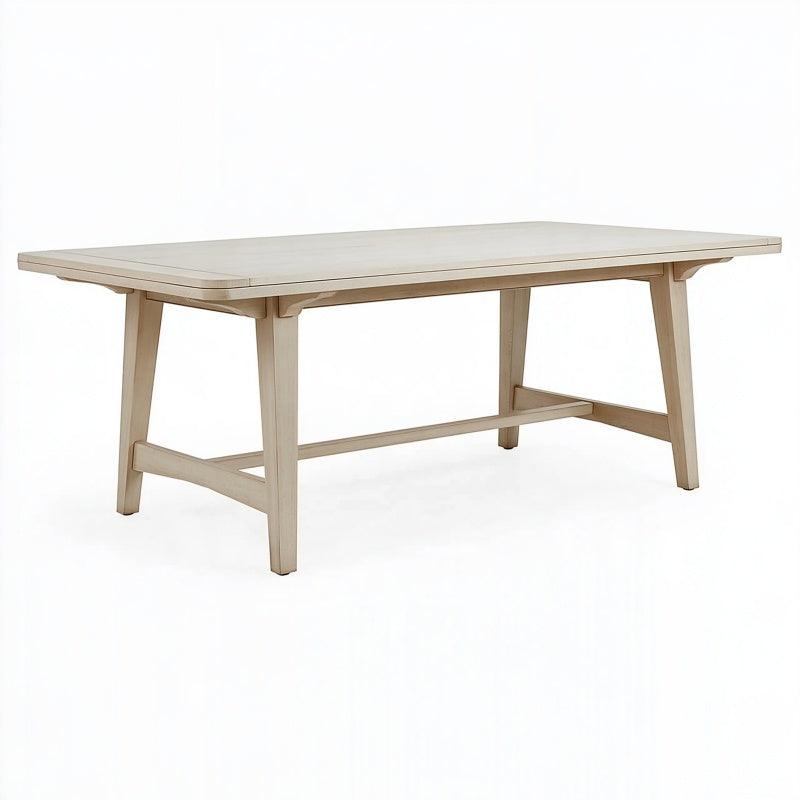 Tavolo da pranzo 180 x 90 cm in legno beige - stile classico