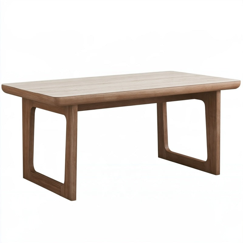 Tavolo da pranzo 140 x 80 x 75 cm in legno marrone stile moderno